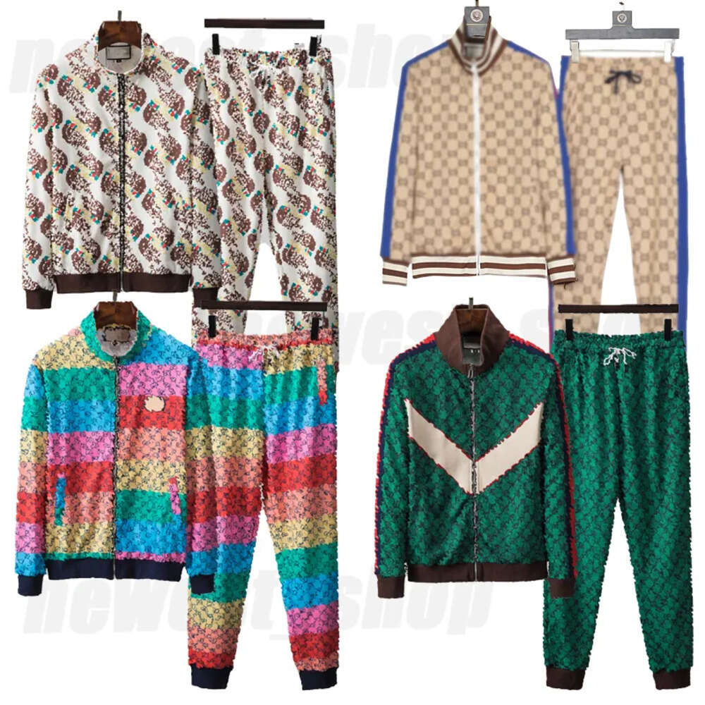 Europe Paris Designer Mens Womens Tracksuits Sport Suit Pickla Cardigan Patchwork Color Pants Green Rands Sportsuit Clothes