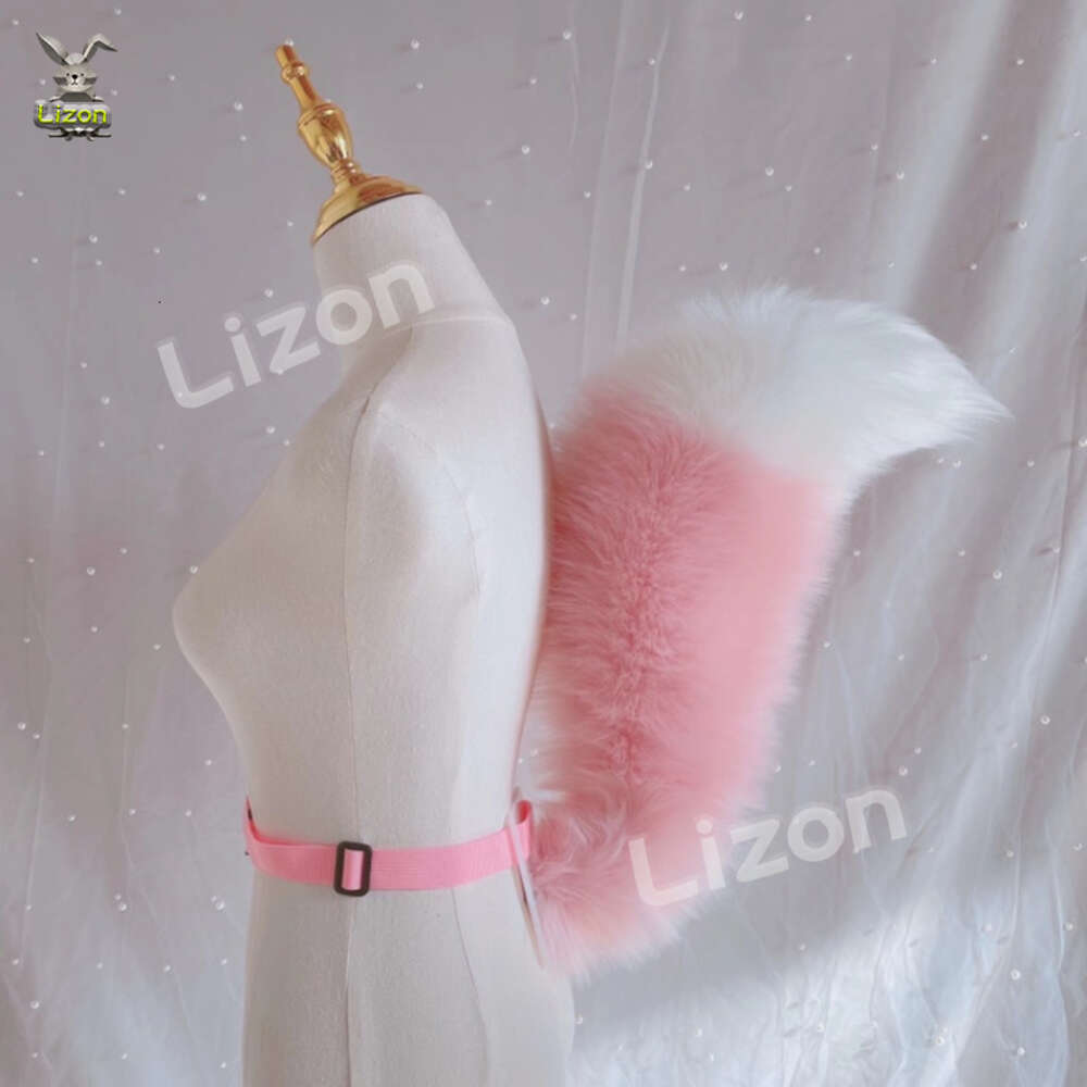 Electric Tail Lina Cosplay Ears Hairhoop Bell Pink Fox Tails Wolf Adult Children Cosply Costume Prop Accessories