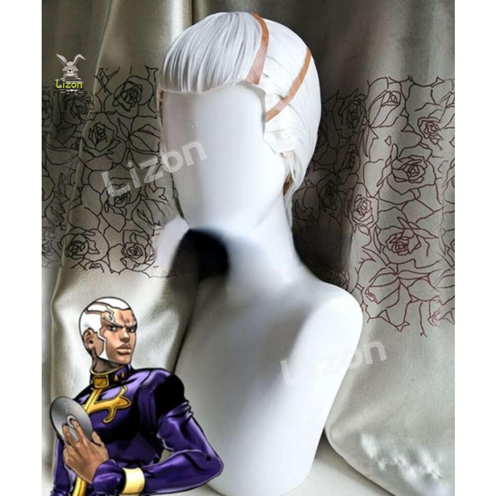 Cosplay jojo s aventura bizarra pedra oceano pucci cosplay traje enrico cabelo hanmadecosplay