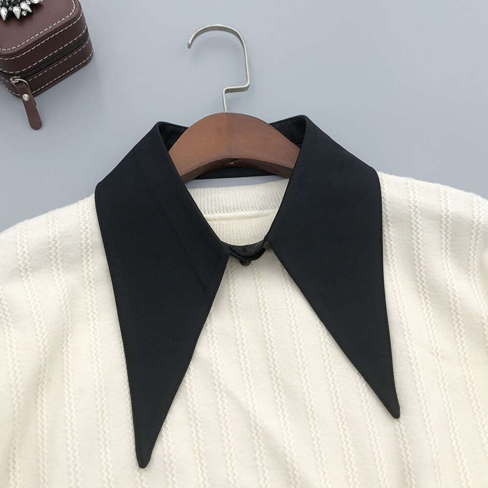 Cosplay White Black Shirt Fake Collar Blouse Vintage Women Detachable Collars False Lapel Top Costumes Accessoriescosplay