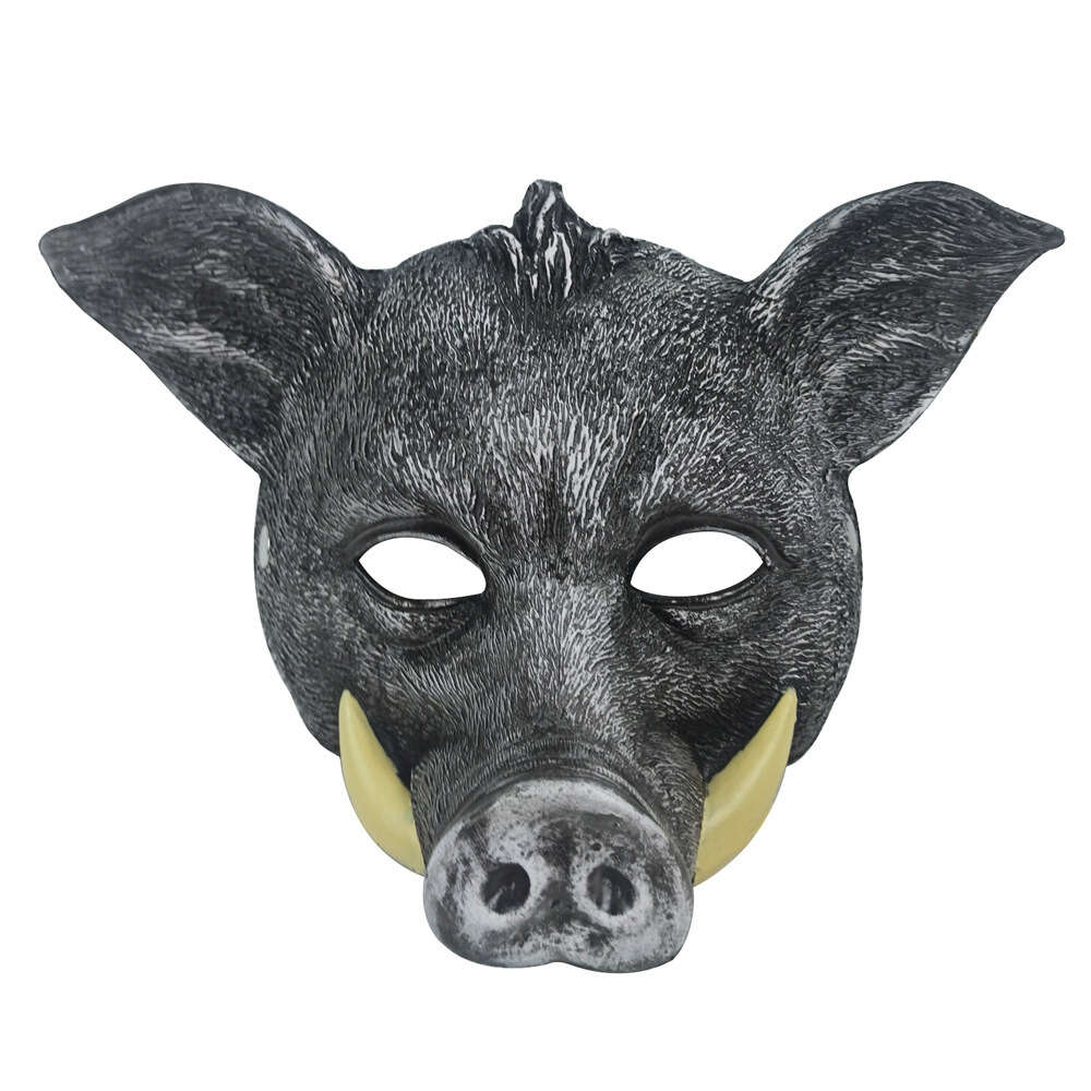 Cosplay D Animal Cosplay Masks Wild Boar Pu Foam Pig Face Cover Halloween Masquerade Party Props Stage Performance Rave Maskscosplay