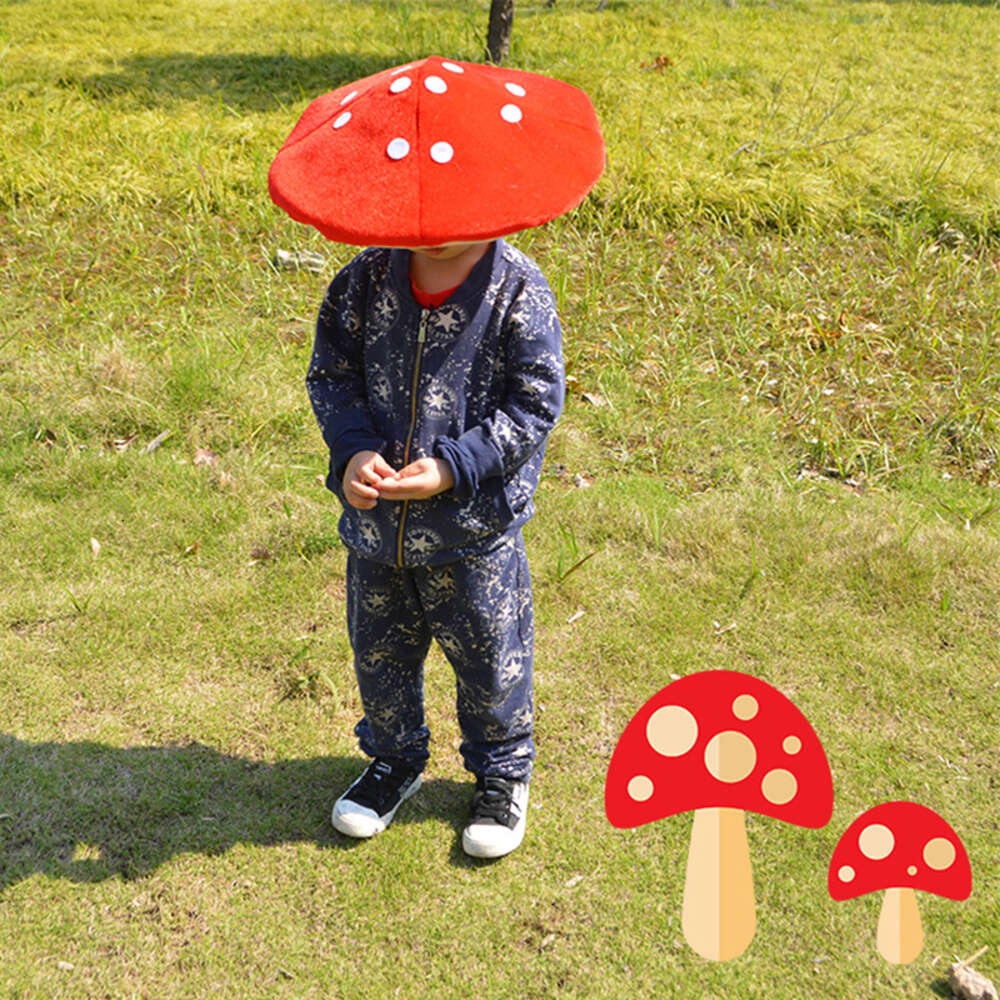 Cosplay Kawaii Red Mushroom Hats Toad Hat Creative Headwear Cosplay Costume Party Props Stage Performance Rave Festival Wearcosplay
