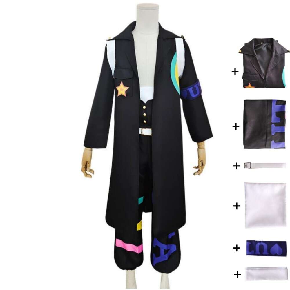 Cosplay Anime Bartolomeo Cosplay Costume Trench Pants Adult Woman Man Outfit Hallowen Carnival Party Role Play Uniform Suit