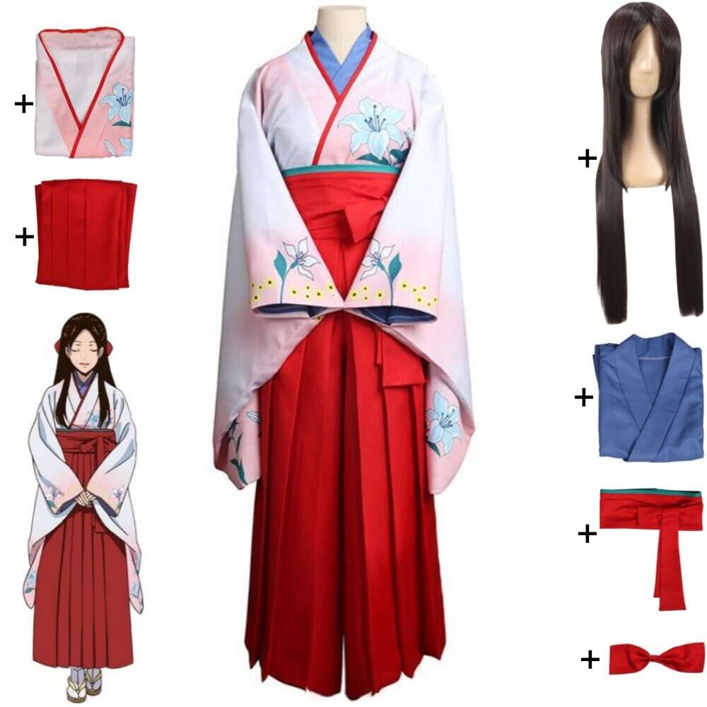 Cosplay Anime Kakegurui Compulsive Gambler Yuriko Nishinotouin Cosplay Costume Wig Japanese Kimono Hallowen Carnival Party Uniform Suit