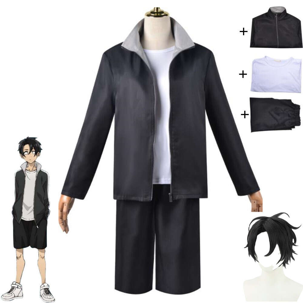 Cosplay yamori kou ko cosplay traje anime chamada da noite yofukashi não uta homem adulto mulher jaqueta shorts halloween shota terno peruca