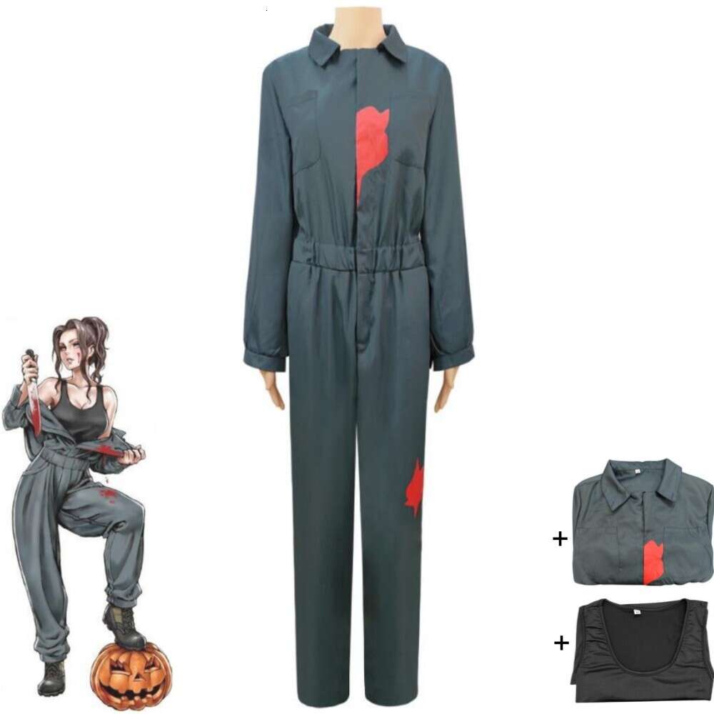 Cosplay Movie Cadılar Bayramı Michaelmyers Cosplay Costume Terror Korkunç Yetişkin Kadın Erkek Tulum Bodysuit Hallowen Karnaval Parti Takım