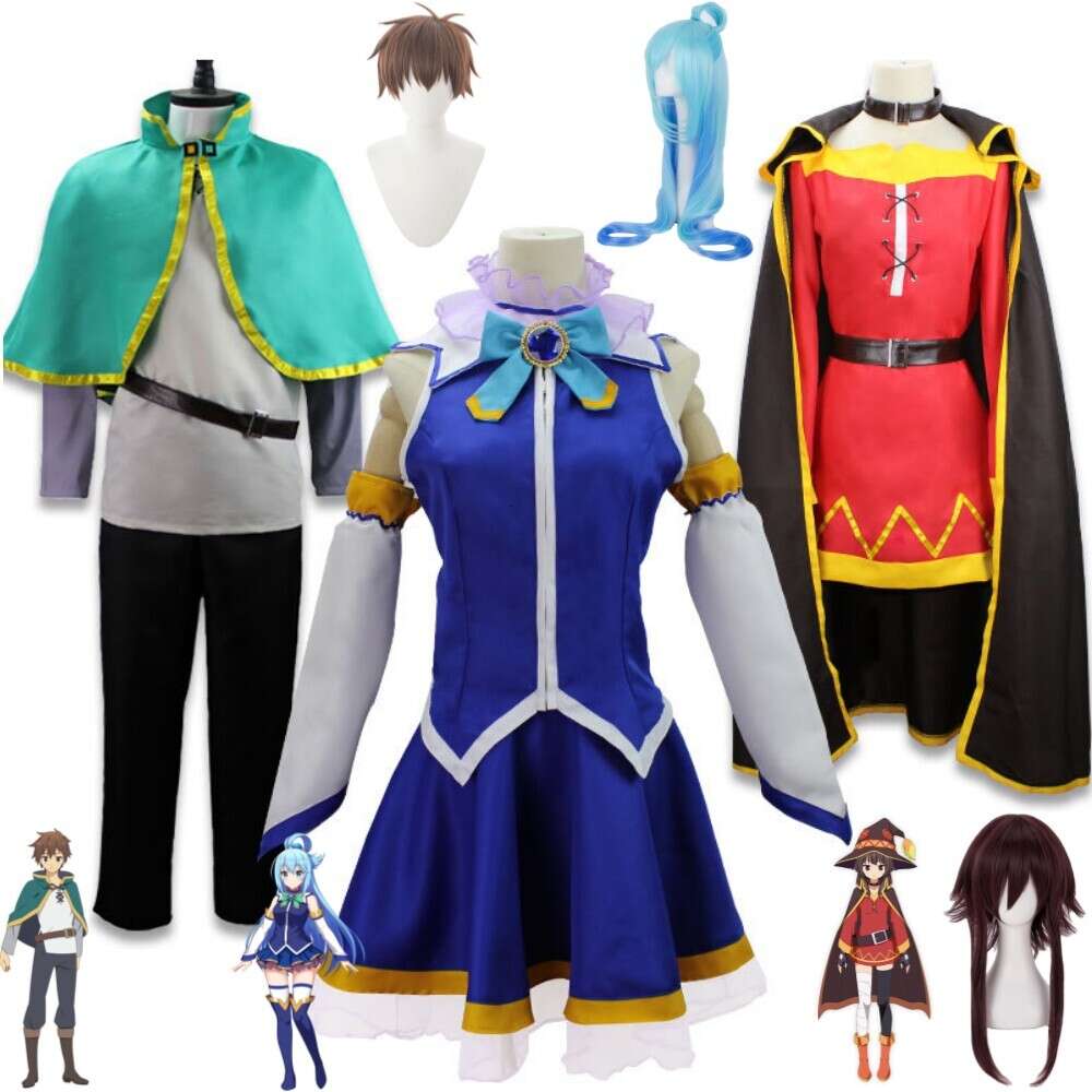 Cosplay anime Konosuba God Blessing na tym cudownym świecie satou kazuma aqua kłopot archwizard megumin cosplay cosplay garnitur