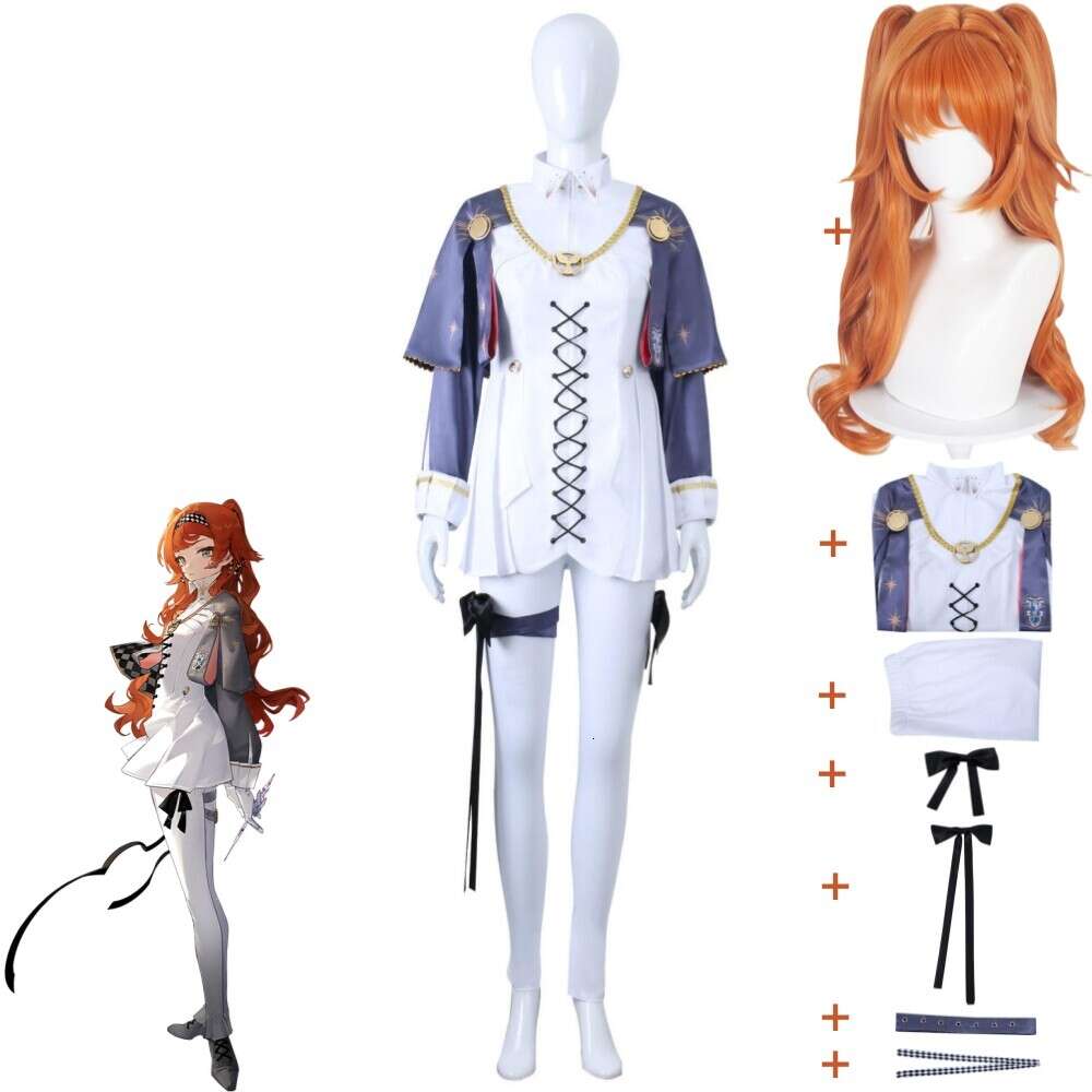 Cosplay Game Reverse Sonetto Cosplay Costume Orange Wig Anime St Pavlov Foundation Sexig Woman Outfit Hallowen Carnival Party Suit