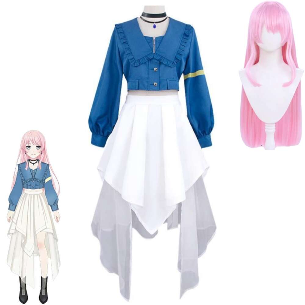 Cosplay anime bang rüyası mygo chihaya anon cosplay cosplay peruk grubu gitarist üniforma cadılar bayramı sahne performans elbise