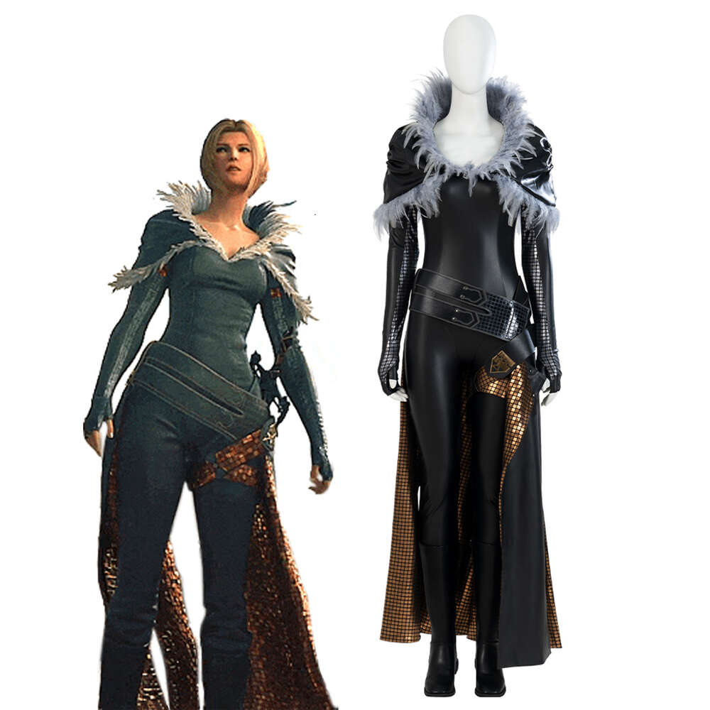 Benedikta Harman Costume Cosplay Final Fantasy XVI FF16 Vestito Donna Tuta nera Scarpe Set completo Vestito da festa di carnevale di HalloweenCosplayCosplay