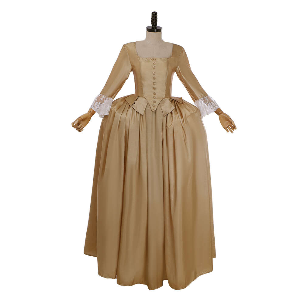 Musical Hamilton Eliza Schuyler Cosplay Kostüm Aprikosenkleid Kolonialdame Ballkleid Viktorianisches Mittelalter Viktorianisches KostümCosplayCosplay