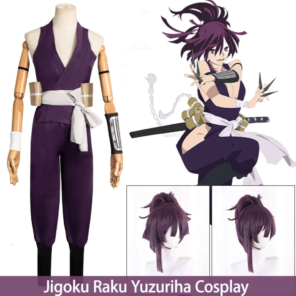 Cosplay Hells Paradise Anime Jigoku Raku Yuzuriha Cosplay Kostüm Sexy Ninja Uniform Perücke Anzug Halloween Frauen Mädchen