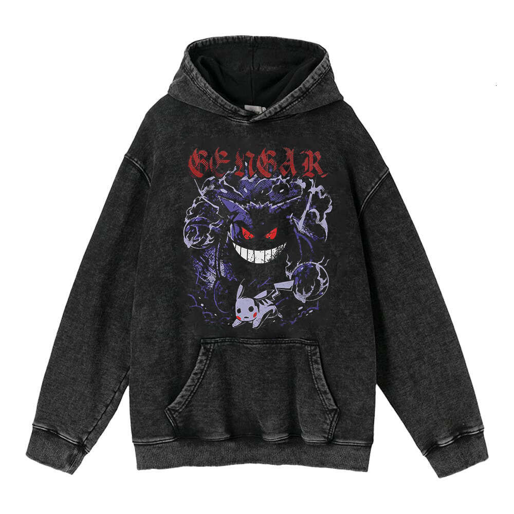 Vintage japanska anime hoodies streetwear bomull tröjor överdimensionerade halloween hip hop haruku pullover y k kläder