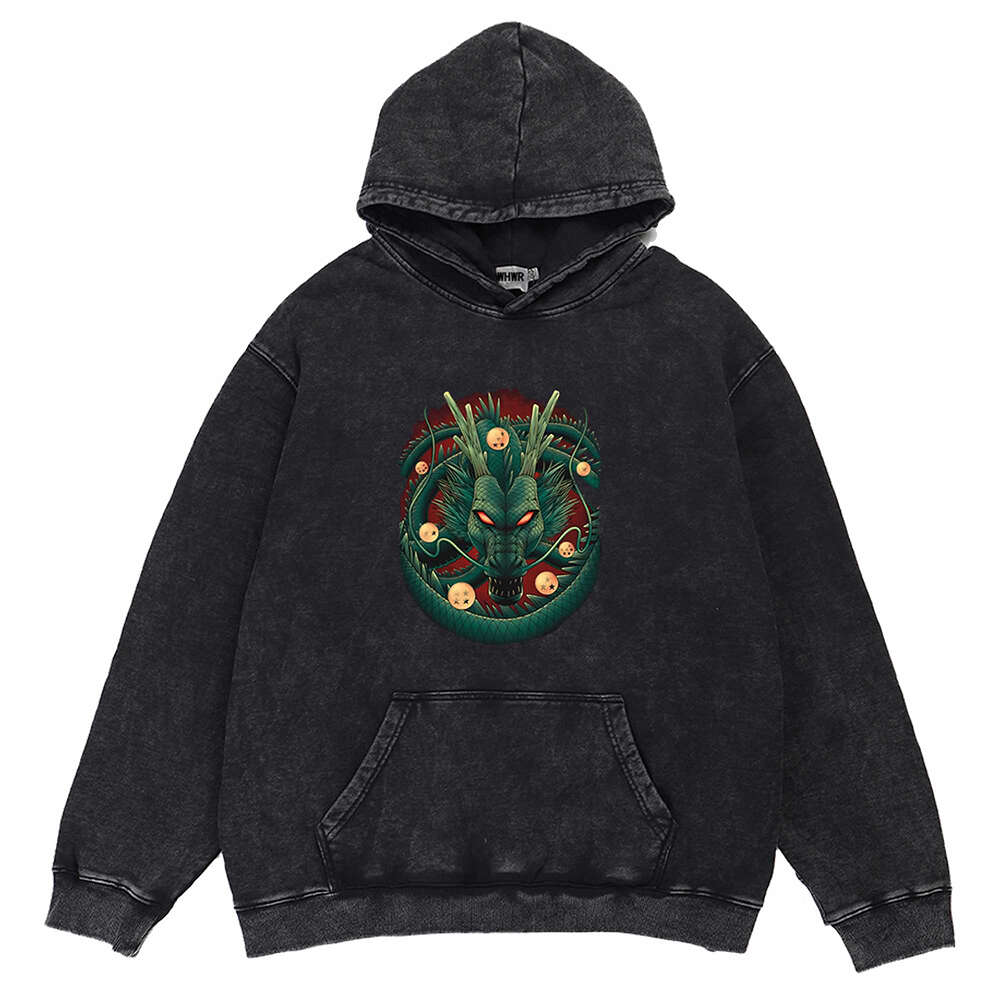 Japanische Anime-Druck-Herren-Hoodies, gewaschene Vintage-Sweatshirts, Baumwolle, Streetwear, lockerer Pullover, Unisex, übergroßer Y-K-Hoodie