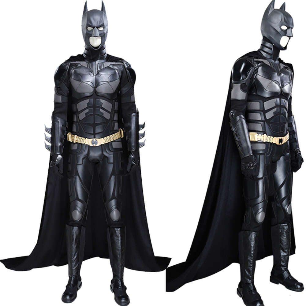 Cosplay Superhero Knight Bat Clothes Cosplay Costume Bruce Wayne Outfit Halloween Carnival Clothing Full Props With Boots