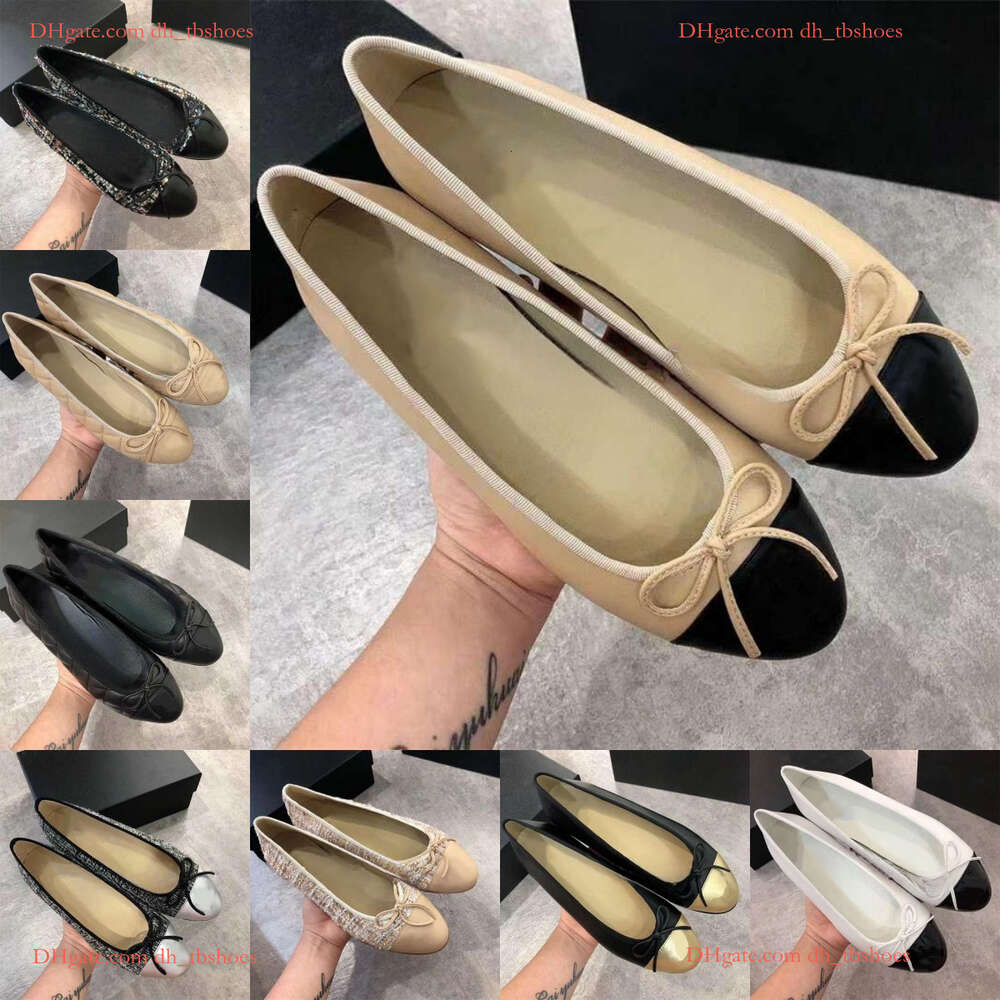 Designer lässige Schuhe Ballett flache Vintage Woll Tweed Loafer Cowhide Bow Dance Schuh Lady Leder Trample Maultiere VEET Handschuhliebhaber