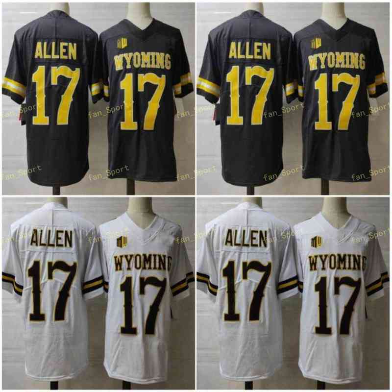 Mens Josh Allen Wyoming Cowboys #17 Authentic White College Football Jersey