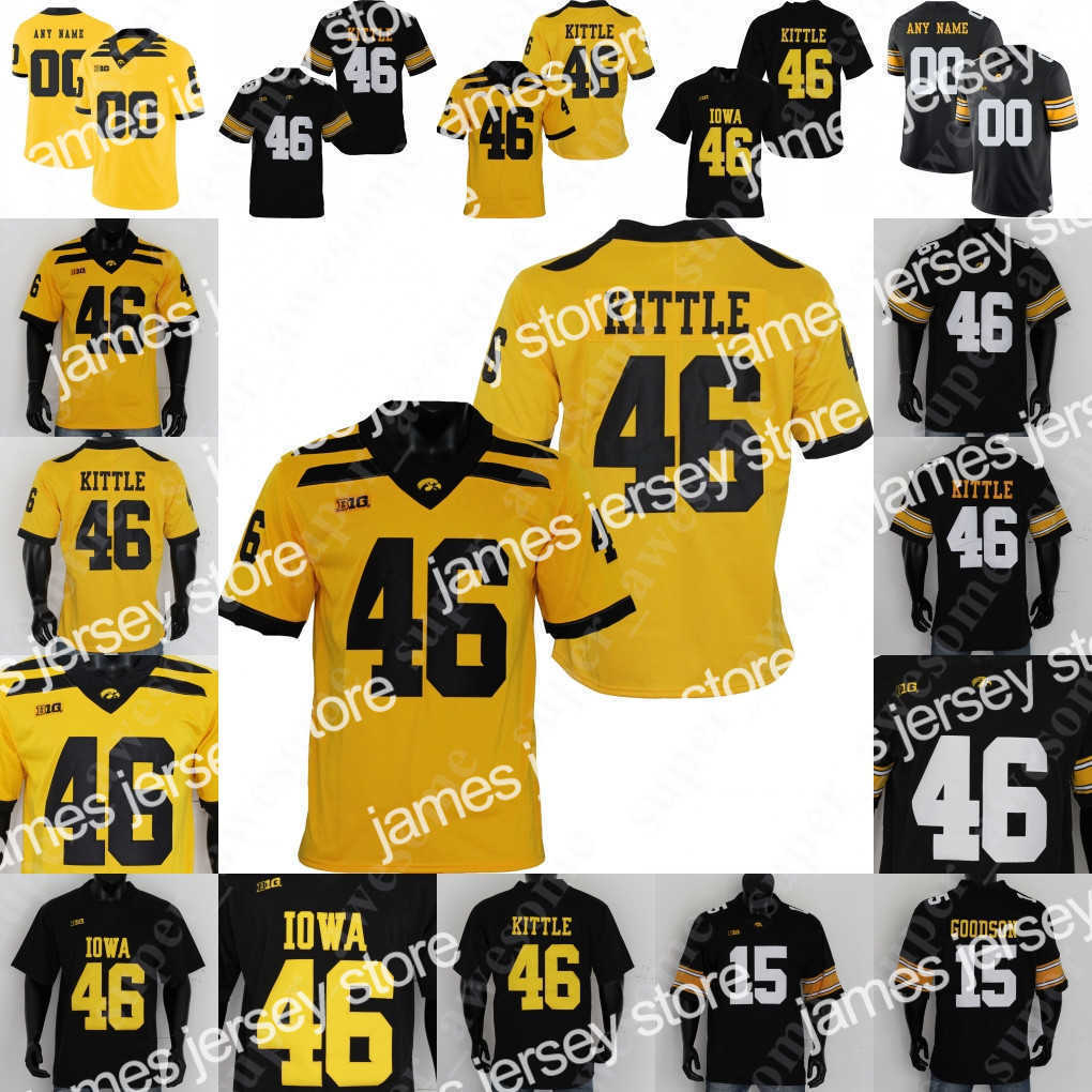 Camisa de futebol americano NCAA Iowa Hawkeyes George Kittle Spencer Petras Tyler Good