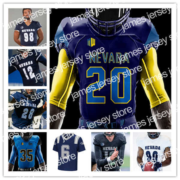 Benutzerdefinierte College Football Nevada Wolf Pack Trikot Carson Strong Sam Hammond