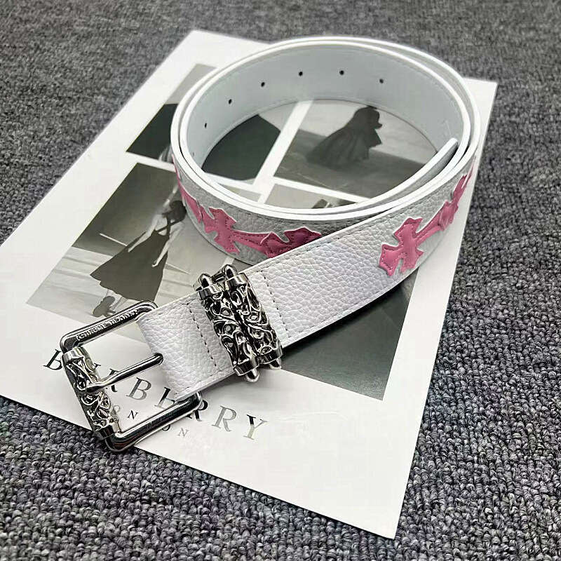 Chrome Belt Designer Belts Buckle Patch Leather Cross White For Men And Women Ch With Roller Hollow Vine Pattern Womens Fashion Luxury Sanskrit Cele