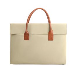 Fashion Briefcase Women PU Handbag Portable Document Bag Light Large Capacity A4 Print Pattern LOGO