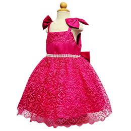 Nueva ropa para niños, falda de princesa bordada con tirantes, vestido de fiesta de cumpleaños para niña y bebé, venta al por mayor