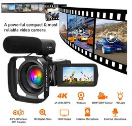 Nowa kamera cyfrowa 4K kamera cyfrowa 56MP HD Digital Camera WiFi z mikrofonem ekranem dotykowym HD4KS-56M