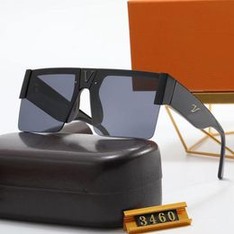 Diseñador Gafas de sol Fashion Classic Letter Patten Gafas de sol Mujeres Unisex Unisex Vidrio impresa Goggle Adumbral 5 Opción de color Ejeglass Beach