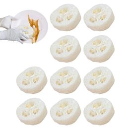 4cm naturlig loofah skiva återanvändbara naturliga loofah -skär för renare svamp skrubber ansikts tvålhållare och diy anpassar tvål 1000 st