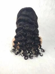 14-32 inch 4c edge hairline loose deep wave lace frontal wig real human hair wig