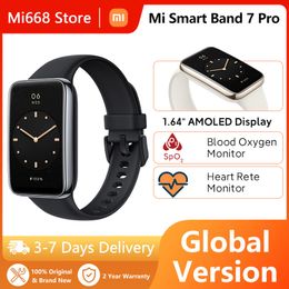 グローバルバージョンXiaomi Mi Band 7 Pro Smart Bracelet AMOLED GPS BLOOD OXYGEN SMART BAND FITNESS TRAKER