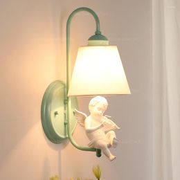 Lampada da parete Modern Birds Lamps Bianco Nero Contemporaneo Applique con paralume in vetro trasparente per bambini / ragazze Interruttore a tirante