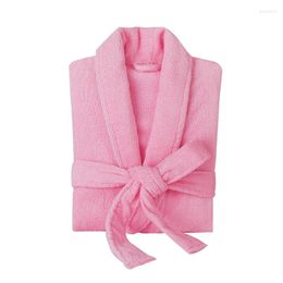 Kvinnors sömnkläder vinter varma bomull badrock kvinnor lång tjock badrock mjuk söt rosa brudtärna kläder kvinnlig klänning