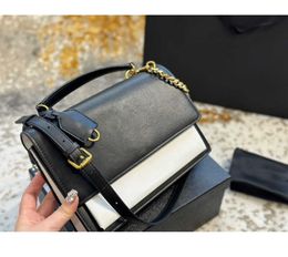 Ny 5A Designer Bag YLSL Women Påsar Handväskor axelväskor Tygväska Calfskin Classic Diagonal Stripes quiltade kedjor DUBBEL FLAP MEDIA