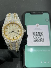 reloj de lujo para hombre relojes de diseño hombres montre moissanite reloj movimiento reloj de diamantes helado reloj automático Montre de luxe relojes para hombres i23