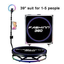Fashinn360 39inch 360 Photo Booth Machine with Flight Case for Parties with Ring Light, Free Logo Customization, Automatic Slow Motion 360 Spin Camera Video Booth