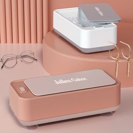 Ultrasonic Jewelry Cleaner Glasses Cleaning Machine with Timer 40W 700ML Portable Household Professional UltrasonicRing Glasses Watches Denture Clean