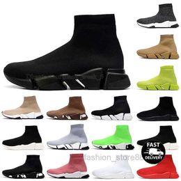 Balencigas Botas de tobillo de punto sin deslizamiento Designer zapatillas de calcetines para hombres Famosas zapatillas de zapatilla