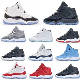 2023 Kids 11s Kid Basketball Shoes Space Cool Grey Jam Bred Concords Youth Fashion Boys Sneakers Barn BOY GIRL VITA ATLETIC TODDLERS Outdoor Storlek 28-35