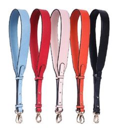 Många färger DIY -kvinnor äkta läderguld /silver spänne påsar rem 3,8 cm tillbehör för lyxväska crossbody rosa rem ersättning axelväska justerbart bälte