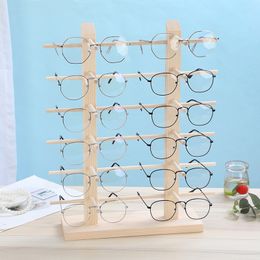 Solid Wood Sun Glasses Display Rack Optical Store Storage Rack Display Decorative Props Pine Sunglasses Showcases