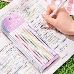 PCS Long Page Markers Sticky Index Tabs Morandi Highlighter Strips Memo Note Transparenta Flags