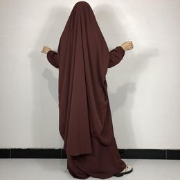 エスニック服2ピーススカートとスカートのジルバブ高品質のニダラマダンイードイスラム教徒イスラムの祈りアバヤ