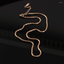 Łańcuchy moeker mody Naszyjnik ze stali nierdzewnej dla kobiet elegancka łańcuch obojczyka Choker Kołnierz biżuteria