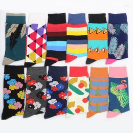 Calcetines para hombres set de algodón para hombres calcetines calientes estampados animales divertidos regalos de mujeres de invierno