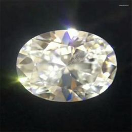 Loose Gemstones Moissanite 5 7MM 1CT Carat D White Color Oval Shape Moissanites Stone Beads For Excellent Cut Grade Test Positive