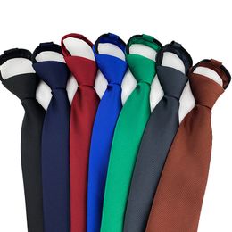 8cm Necktie Plain Polyester Men's Zipper Tie Bowed Easy to Wear Strip Party Business Neckwear Wedding Accessory 2pcs