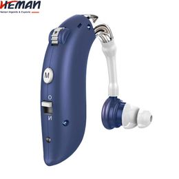 Hörlurar in-öron laddningsbara smart medicinska benledningsljudförstärkare äldre hörapparater
