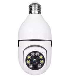 A6 glödlampan kamera trådlöst 1080p 360 graders panoramiska smart hd wifi cam nattversion hem säkerhet IP -övervakning CCTV LED -glödlampan kamera med butikslåda