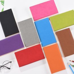 H￶gkvalitativ A5 enkla klassiska solida anteckningar Soft Leather PU Journal Notebooks Daily Schedule Memo Sketchbook Home School Office Supplies Gifts 9 F￤rg